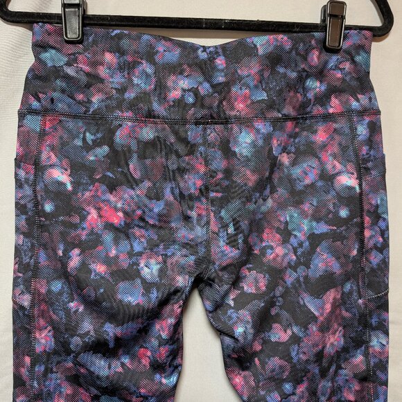 Avia Women's Colorful Pixel‎ Floral Capri Length Leggings Stretch Size Large - Picture 5 of 6
